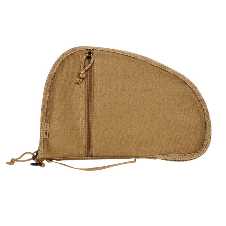Allen 3614 Torrey Handgun Case Coyote Tan Polyester, Small Accessory Pocket, Muzzle Pocket & Lockable Zipper 11.50″ x 7.75″ Exterior Dimensions