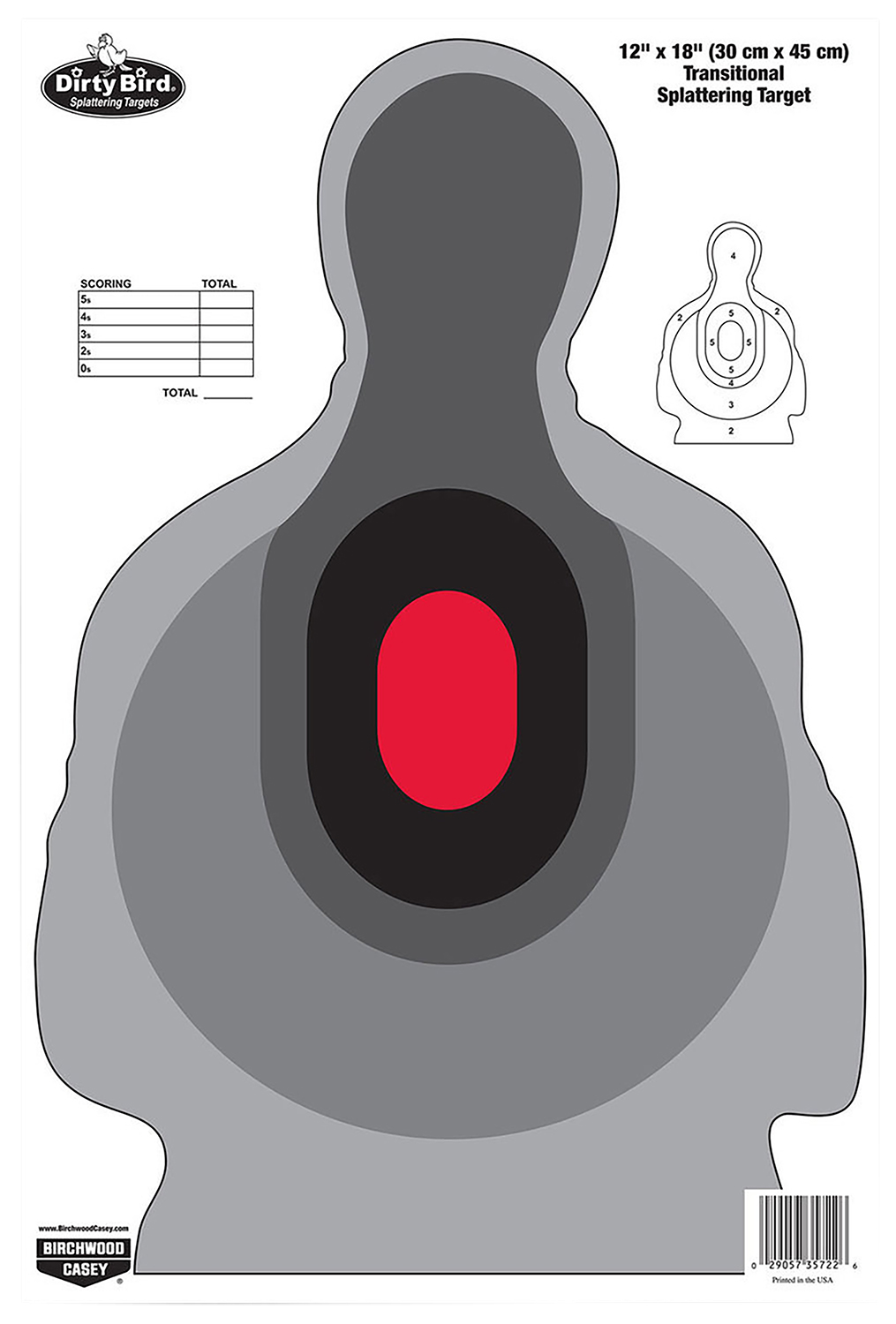 Birchwood Casey 35727 Dirty Bird Silhouette Tagboard Target 12″ x 18″ 8 Per Pkg
