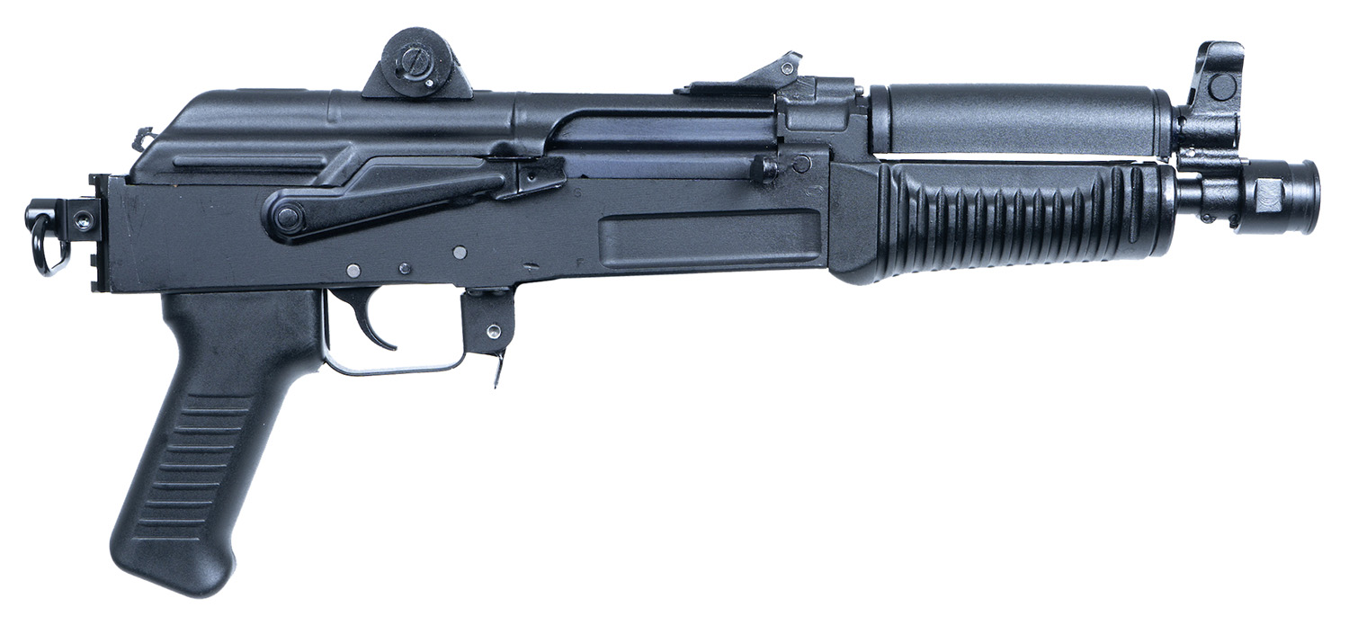 Arsenal SAM7K44 SAM7K 7.62x39mm 5+1 8.50″ Black Steel Threaded Barrel, Black Aluminum Forged & Milled Receiver, Black Polymer Grips