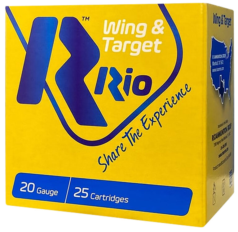 Rio Ammunition WT208 Wing & Target 20Gauge 2.75″ 7/8oz 8Shot 25 Per Box/10 Case