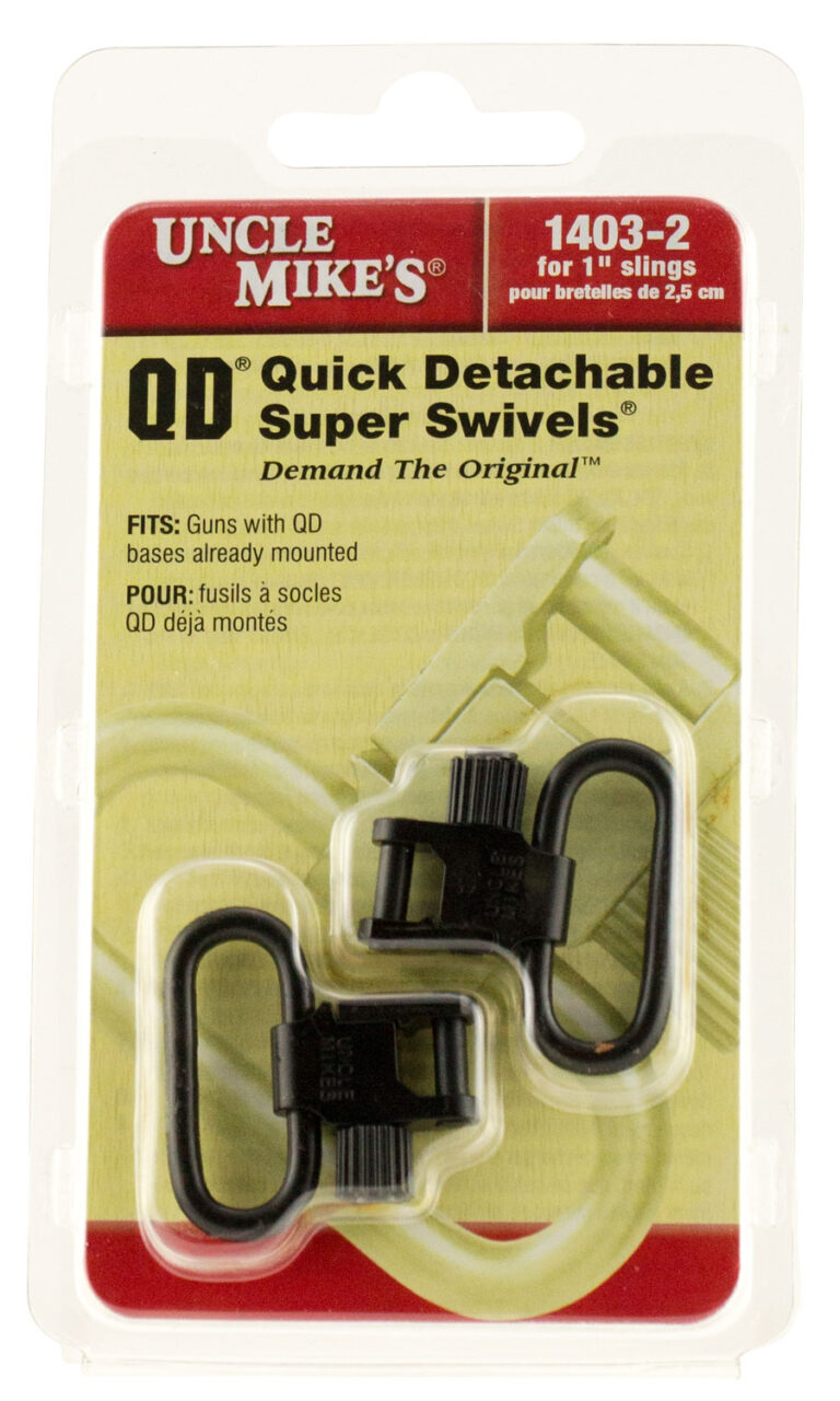 Uncle Mike’s 14032 Super Swivel Quick Detach Tri-Lock Blued 1″ Loop for Rifles or Shotguns w/QD Bases