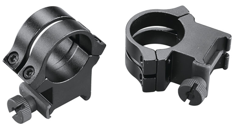 Weaver Mounts 49049 Quad Lock Detachable Rings Matte Black 1″ Extra High