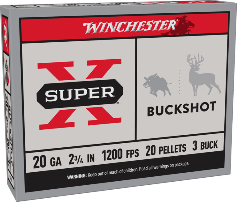 Winchester Ammo XB203 Super X 20Gauge 2.75″ 20Pellets 3Buck Shot 5 Per Box/50 Case