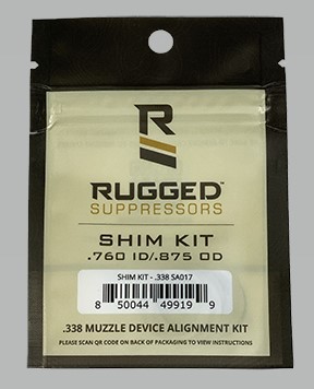 RUGGED SUPPRESSORS SHIM KIT.338CAL