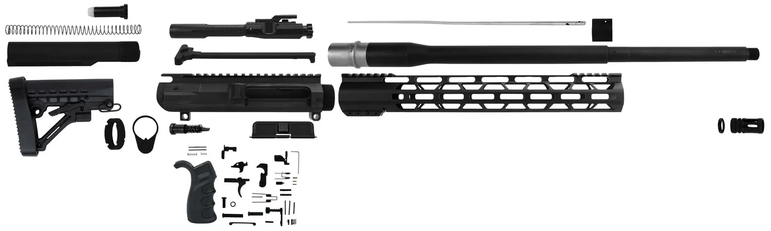 TacFire SSRK65CRDLPK20BN AR Build Kit Sports South Exclusive 6.5 Creedmoor AR-Platform Black Nitride 5/8″x24