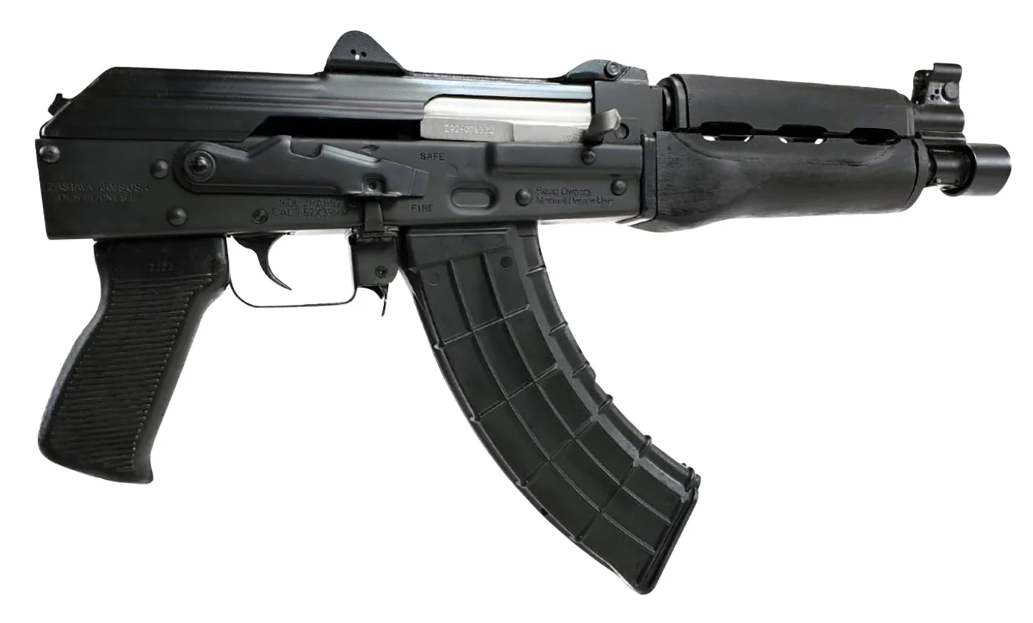 Zastava Arms Usa ZP92762M ZPAP 92 7.62x39mm 30+1 10″ Black, Polymer Grip, Dark Wood Handgaurd