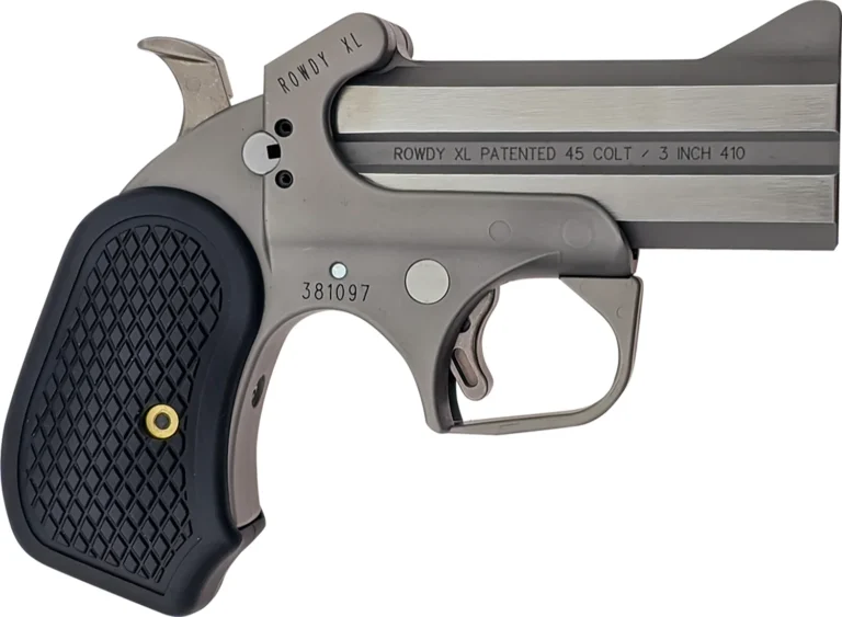 Bond Arms BARWXL Rowdy XL 45 Colt (LC).410 2rd Shot 3.50″ Matte Stainless Steel Frame Black Extended B6 Resin Grips