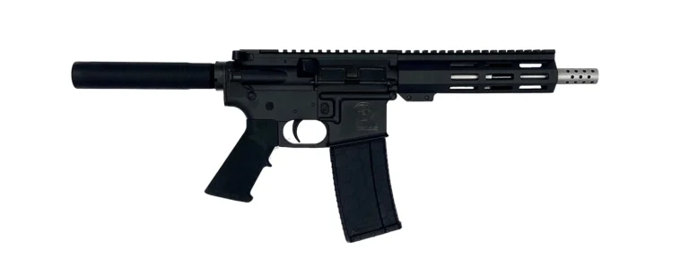 Great Lakes Firearms GL15223SSPBLK AR-15 Pistol 223 Wylde 30+1 7.50″ Stainless Barrel, Black, 7″ M-LOK Handguard, Buffer Tube (No Brace), A2 Grip