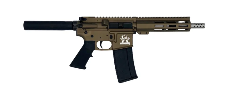 Great Lakes Firearms GL15223SSPBRZ AR-15 Pistol 223 Wylde 30+1 7.50″ Stainless Barrel, Bronze Rec, 7″ M-LOK Handguard, Buffer Tube (No Brace), Black A2 Grip