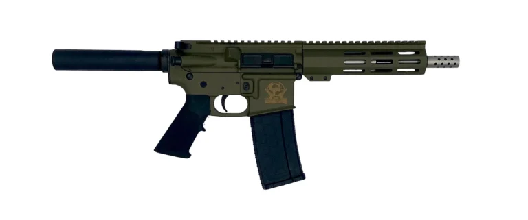 Great Lakes Firearms GL15223SSPODG AR-15 Pistol 223 Wylde 30+1 7.50″ Stainless Barrel, OD Green Rec, 7″ M-LOK Handguard, Buffer Tube (No Brace), Black A2 Grip