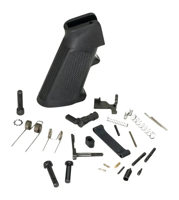 White Label Armory WLA-LOW-1014-01 Lower Parts Kit For AR Platform Curved Trigger Black