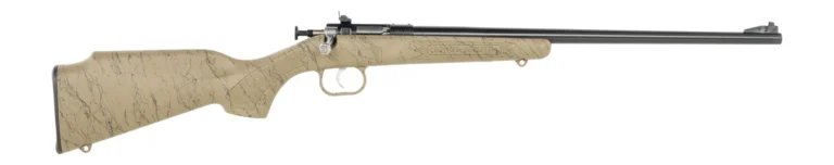 Crickett KSA2343 My First Rifle Gen2 22 LR 1rd 16.13″ Blued Single Shot Barrel, Drilled & Tapped Receiver, Tan w/Black Webbing Fixed Synthetic Stock