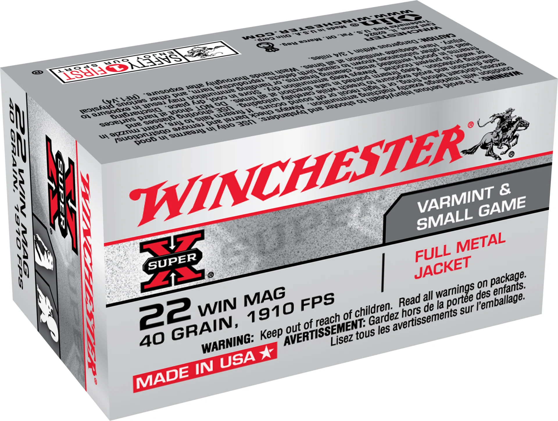 WIN 22M 40GR FMJ 50RD