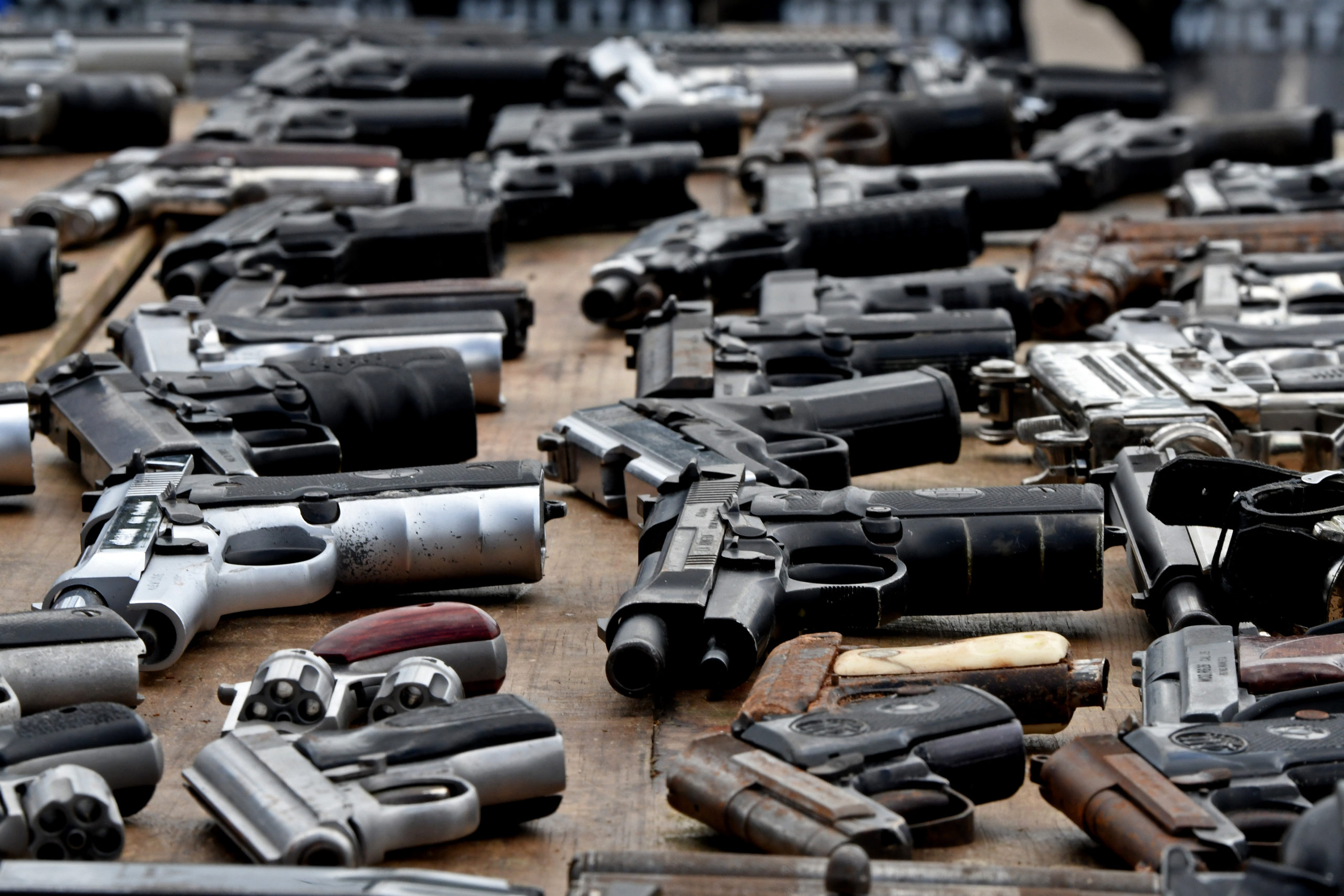A table of Firearms