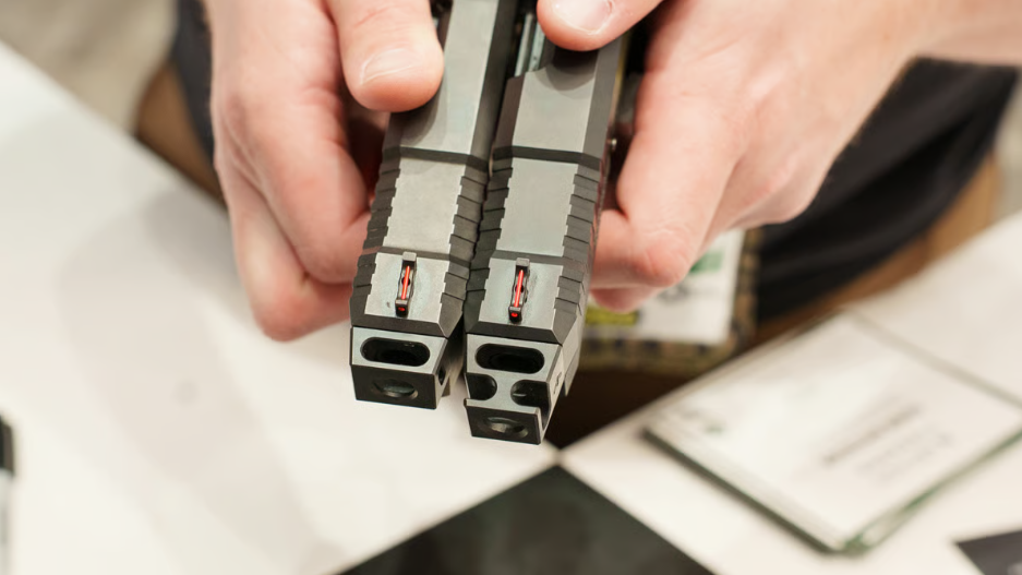Close up of one of Archon's Compensators for the Archon Type B