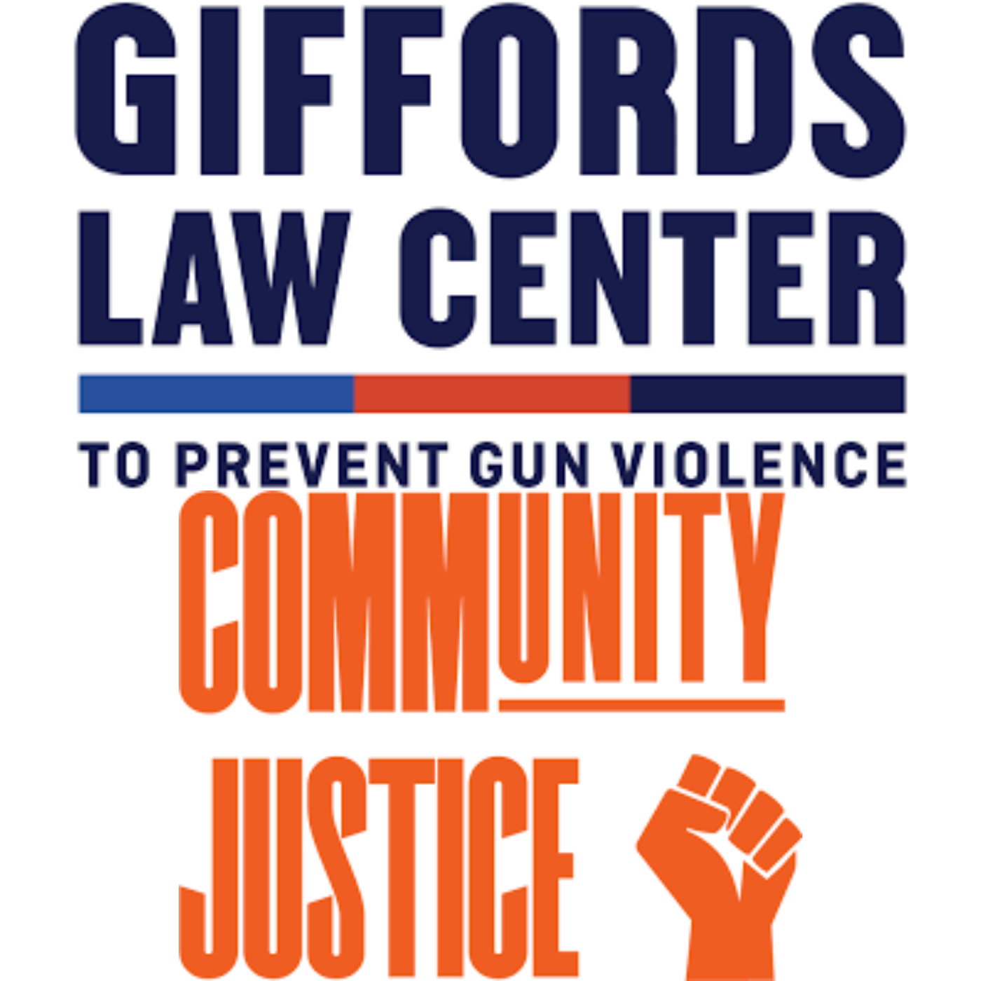 Giffords Law Center and Community Justice Logos