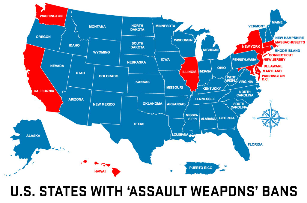 Map of States in the United States that have a so called