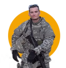 Firearms instructor in military uniform