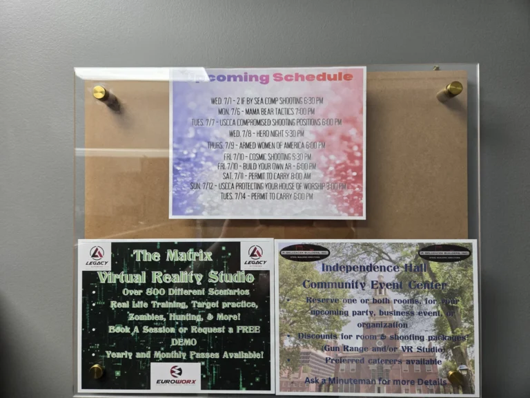 Full-color framed sponsor advertisement in the Washington restrooms