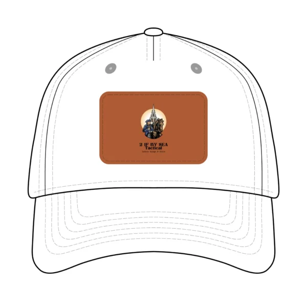 Mid Profile Baseball Cap with Leather Patch (Rectangle) product image