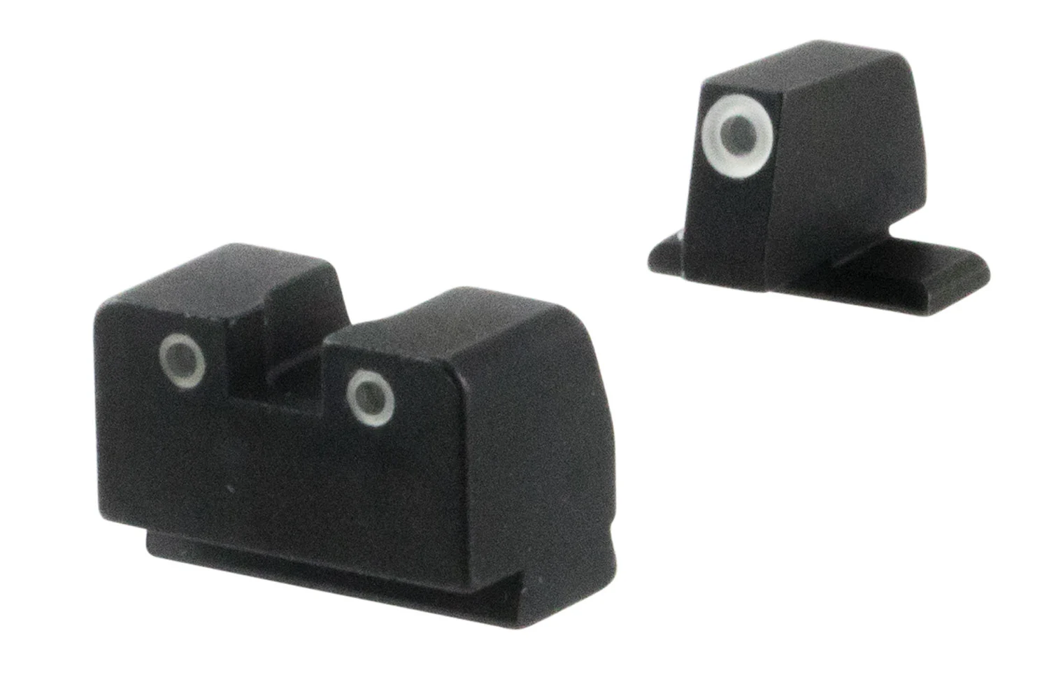 AmeriGlo SG181 Optic Compatible Sight for Sig Sauer Tall Suppressor Green Tritium White Outline Front Sight-Green Tritium White Outline Rear Sight