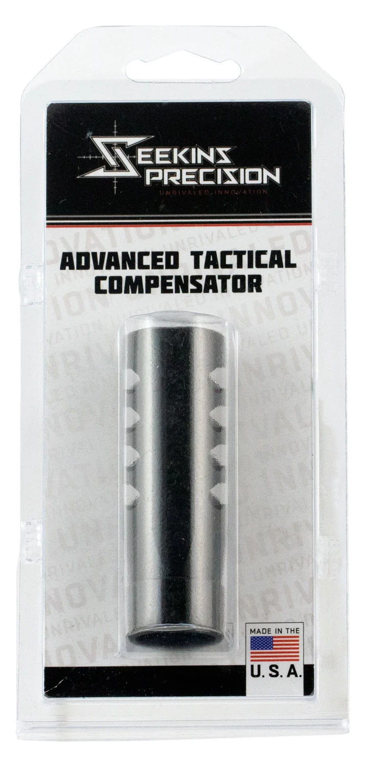 Seekins Precision 0011510039 ATC Muzzle Brake Black Melonite 416R Stainless Steel with 5/8"-24 tpi Threads for 7.62x51mm NATO AR-10