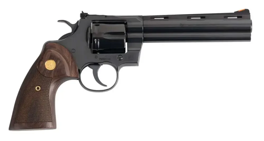 CLT PYTHON 357MAG 6 BLUED WOOD GOLD GRIP 6R