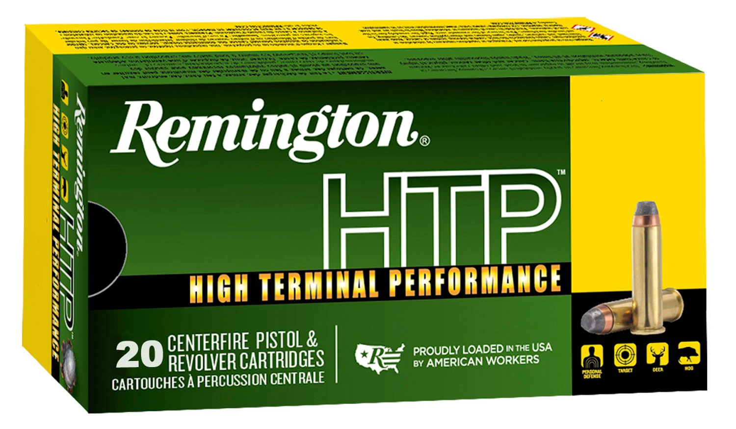 Remington Ammunition 22227 HTP 357Mag 125gr Semi Jacketed Hollow Point 20 Per Box/25 Case