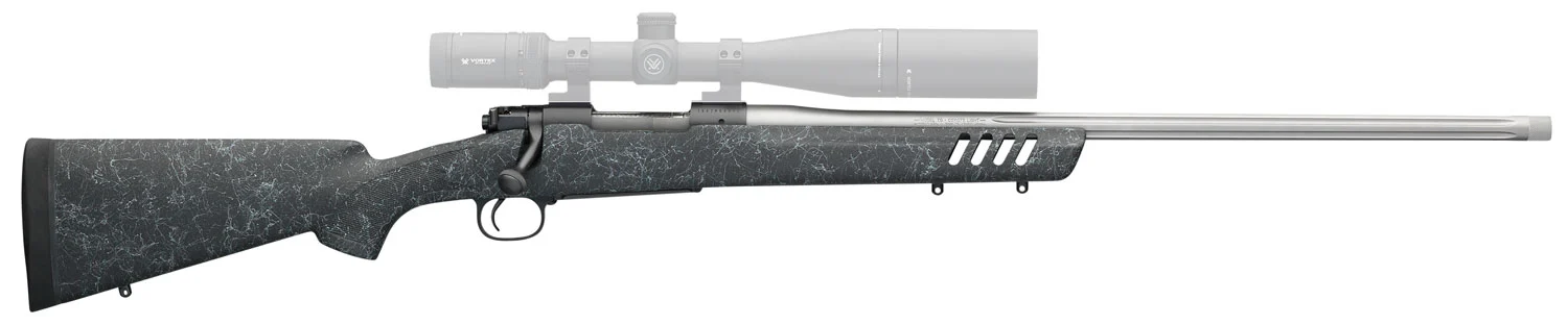 Winchester Guns 535232289 70 Coyote Light 6.5 Creedmoor 5+1 24" Black w/Gray Webbing Fixed Bell & Carlson w/Aluminum Bedding Stock Matte Blued Right Hand