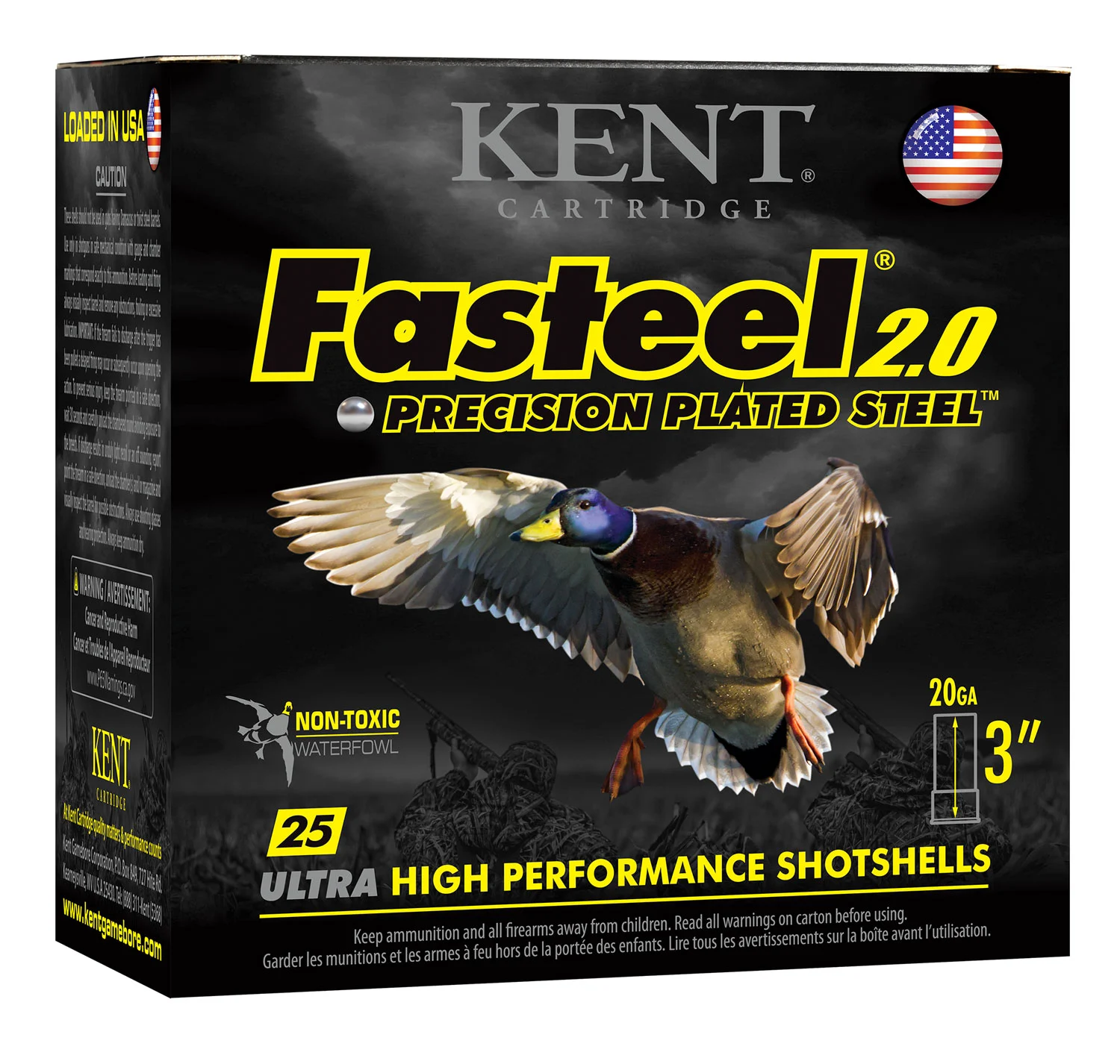 Kent Cartridge K203FS243 Fasteel 2.0 20 Gauge 3" 7/8 oz 3 Shot 25 Per Box/ 10 Case