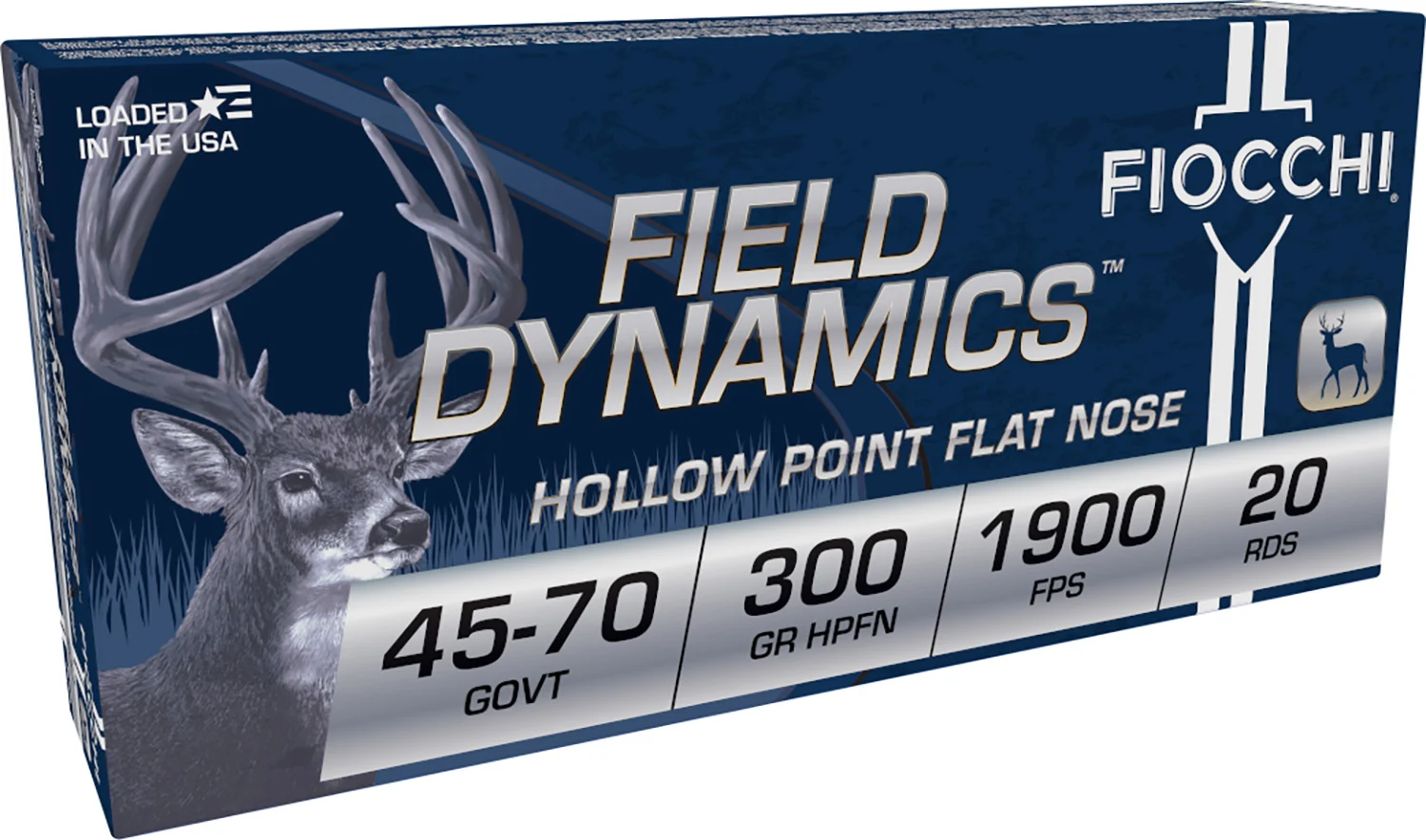 Fiocchi 4570B Field Dynamics 45-70Gov 300gr Hollow Point Flat Nose 20 Per Box/10 Case