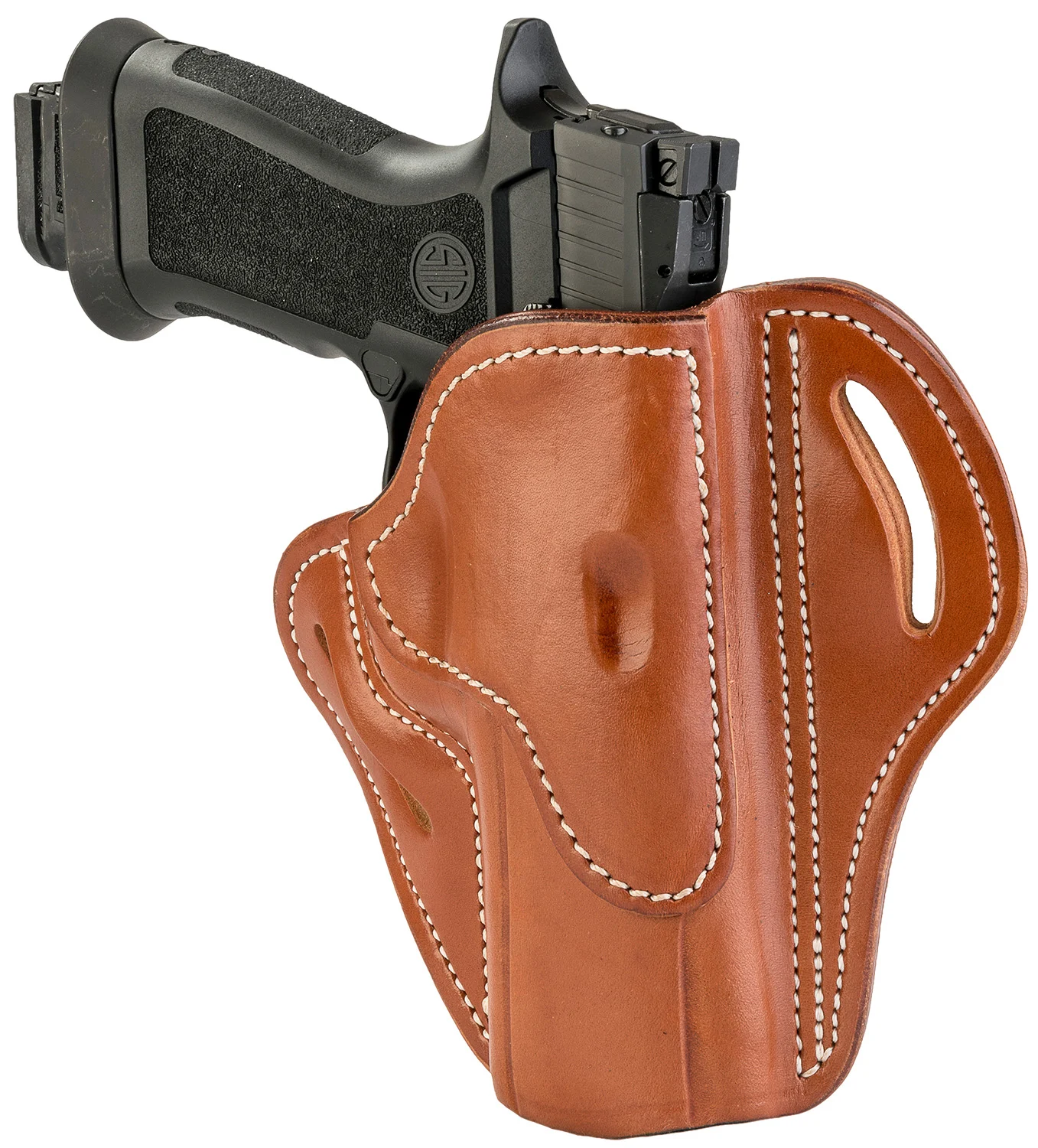 1791 Gunleather BH24CBRR BH2.4 OWB 2.4 CLassic Brown Leather Belt Slide Fits Walther PPQ/Sig P320/Springfield XD-M