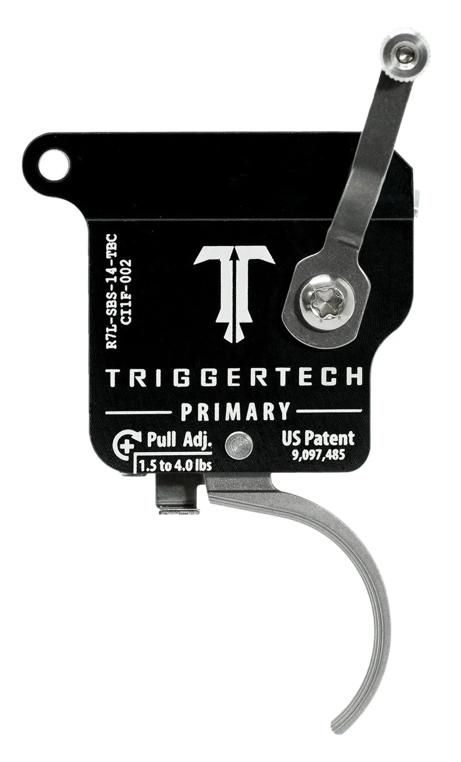TriggerTech R7LSBS14TBC Primary Single-Stage Traditional Curved Trigger with 1.50-4 lbs Draw Weight for Remington 700 Left