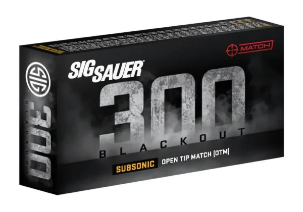 SIG SAUER ELITE MATCH 300BLK 220GR OTM 20RD BX 500RD CASE