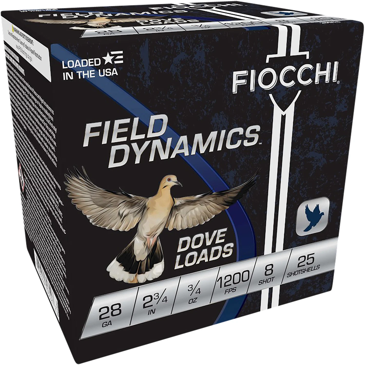 Fiocchi 28GT8 Field Dynamics Dove & Quail 28Gauge 2.75" 3/4oz 8Shot 25 Per Box/10 Case