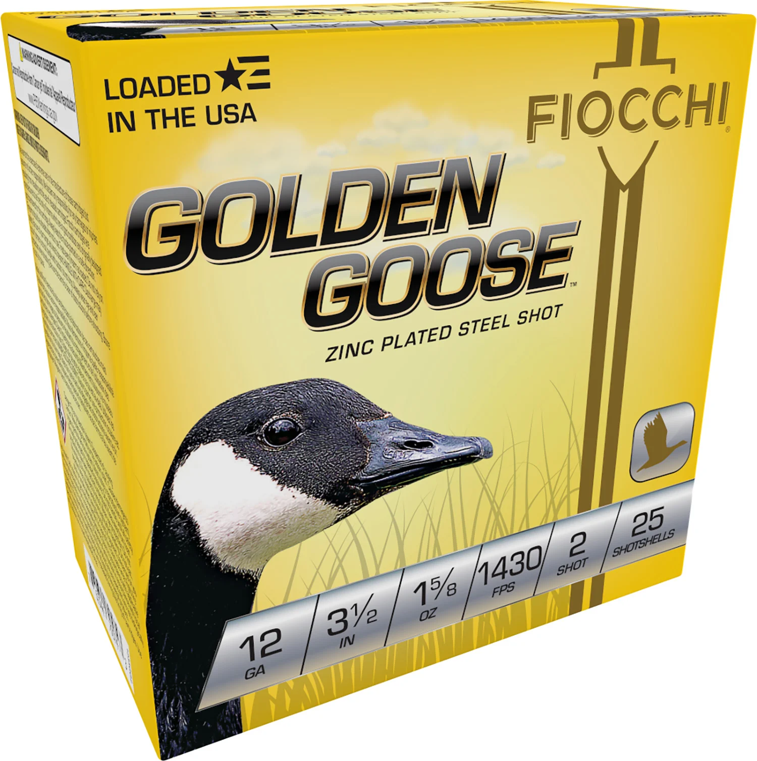 Fiocchi 1235GG2 Golden Goose 12Gauge 3.50" 1 5/8oz 2Shot 25 Per Box/10 Case