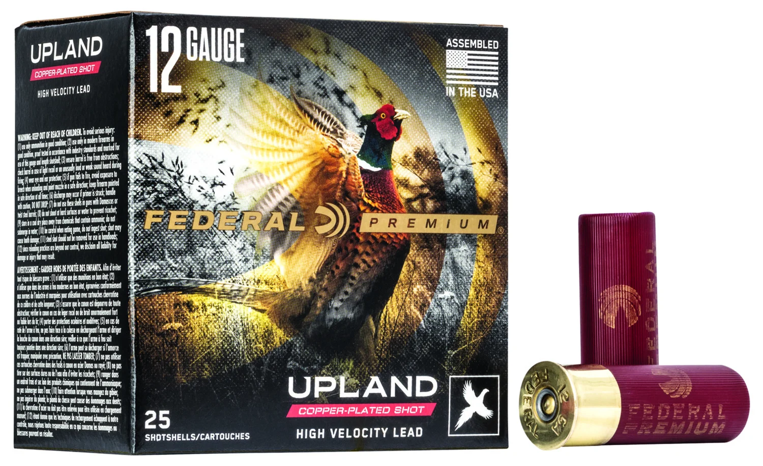 Federal P1384 Premium Wing-Shok High Velocity 12Gauge 2.75" 1 3/8oz 4Shot 25 Per Box/10 Case