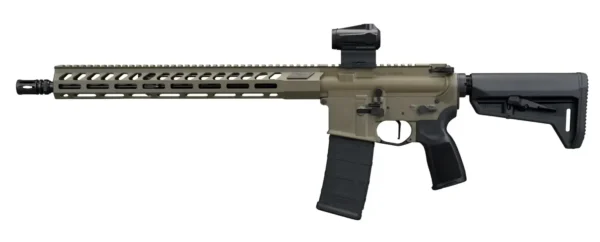 SIG SAUER M400 FORGE 5.56 RIFLE 16.5" BBL, MOSS GREEN, ROMEO MSR G2, TELESTOCK 1-30RD MAG