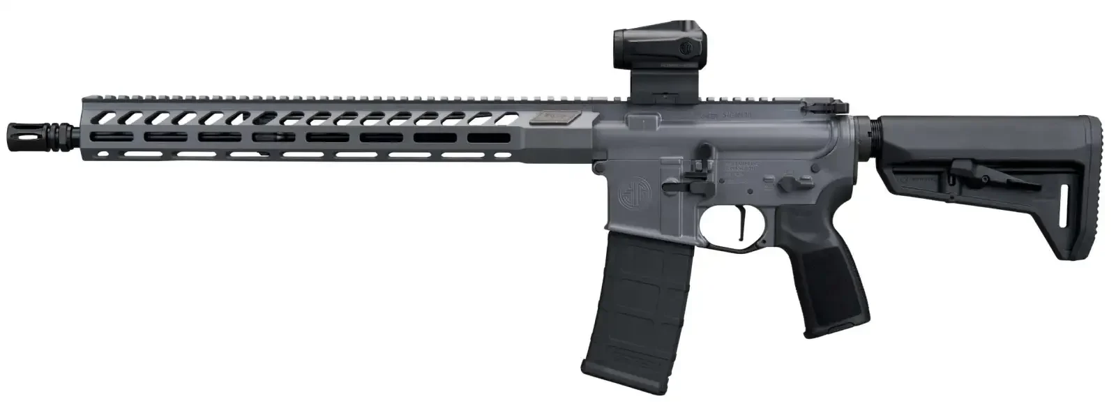 SIG SAUER M400 FORGE 5.56 RIFLE 16.5" BBL, CONCRETE GRY, ROMEO MSR G2, TELESTOCK 1-30RD MAG