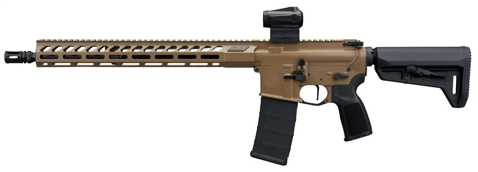 SIG SAUER M400 FORGE 5.56 RIFLE 16.5" BBL, FDE, ROMEO MSR G2, TELESTOCK 1-30RD MAG
