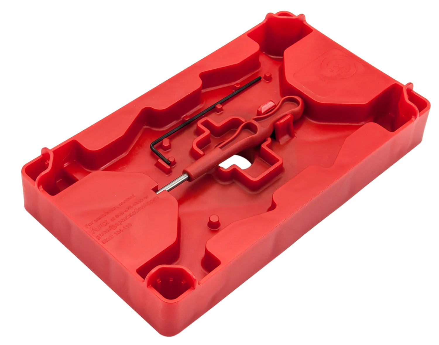 Apex Tactical 104110 Armorer's Tray & Pin Punch Red Polymer Pistol