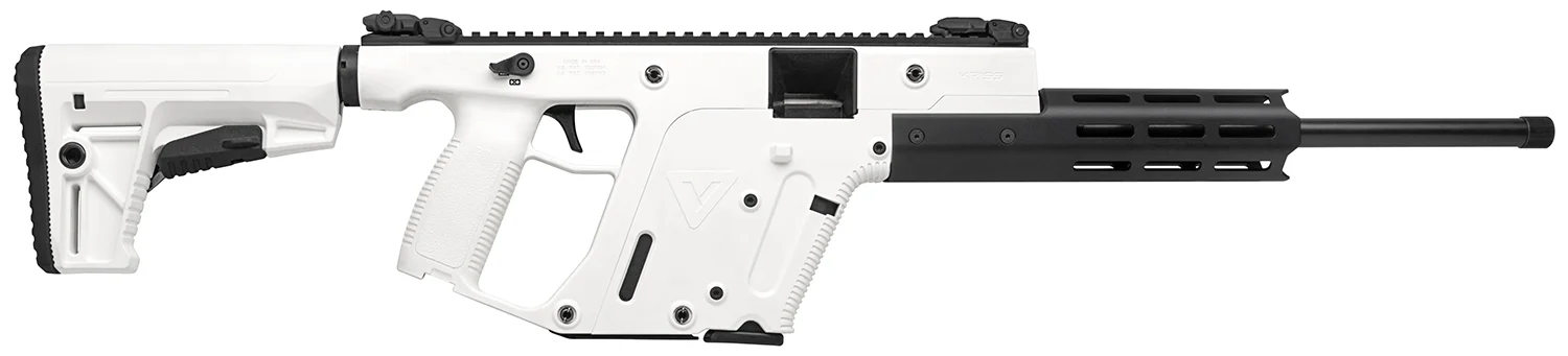 Kriss USA KV22CAP00 Vector CRB Gen2 Full Size 22 LR 10+1 Black Nitride Threaded Barrel, Alpine Cerakote Picatinny Rail Aluminum Receiver, Alpine White 6 Position Collapsible Synthetic Stock, Alpine Po