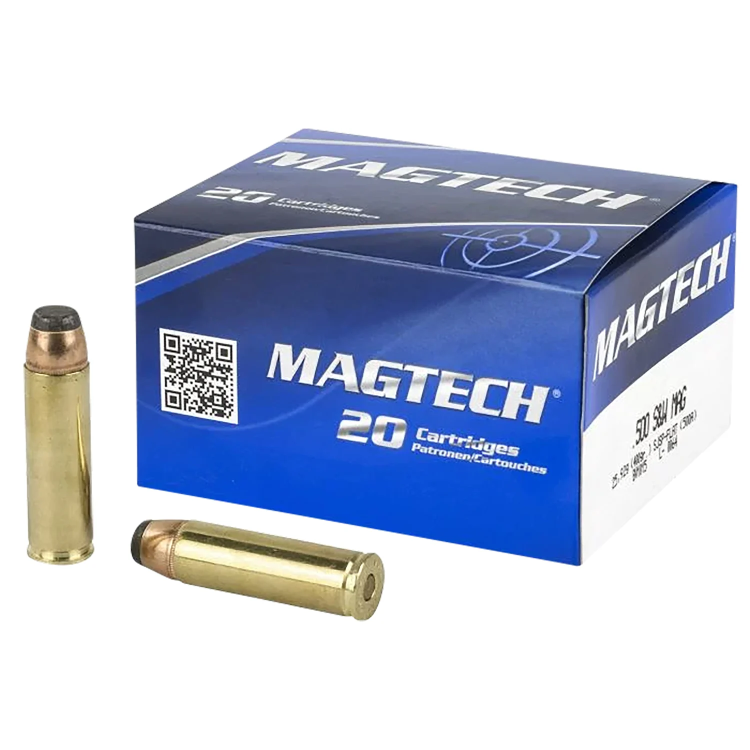 Magtech 500A Range/Training 500S&WMag 400gr Semi Jacketed Soft Point Flat 20 Per Box/25 Case