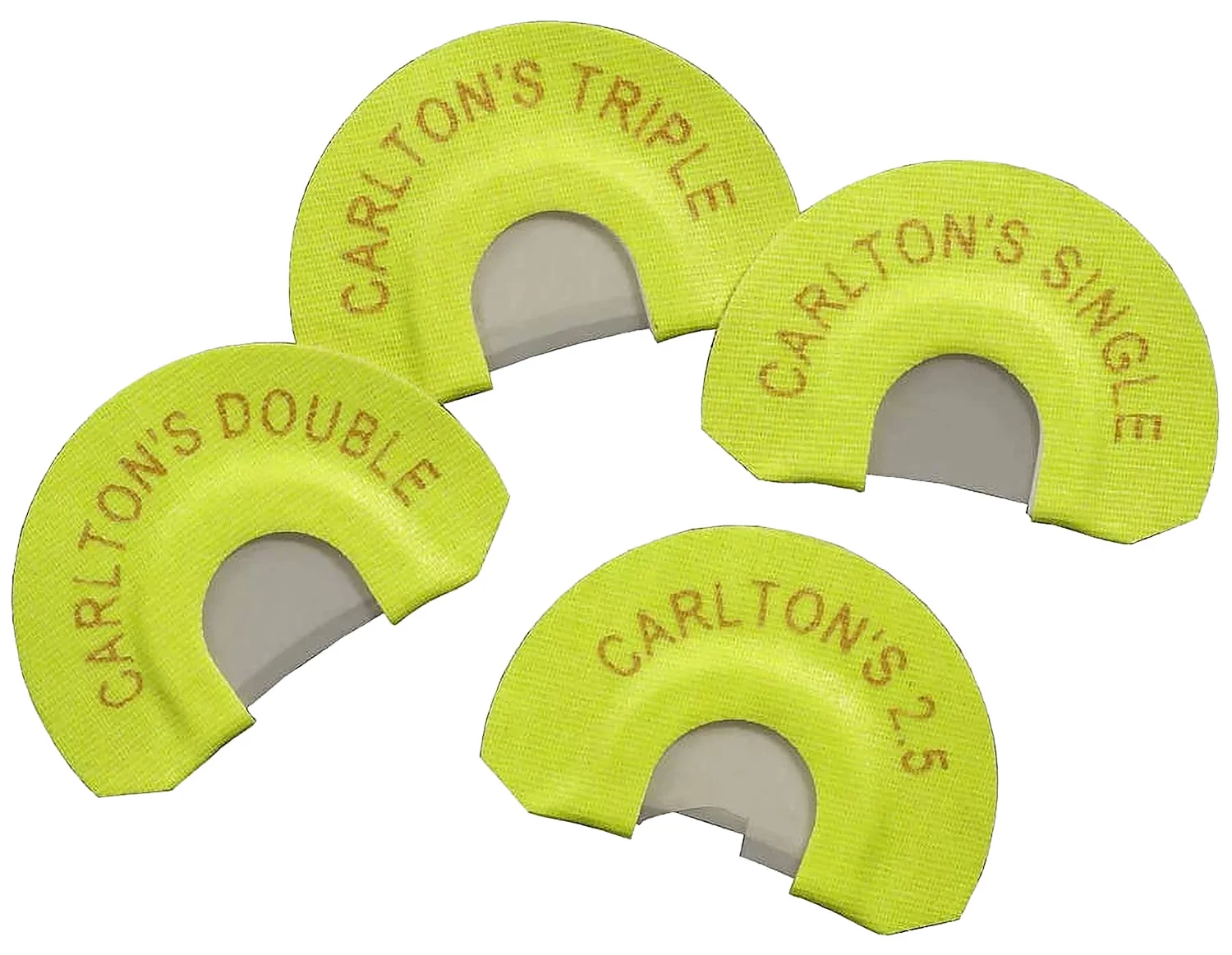 Wayne Carlton's Calls 70314 Essential Elk Diaphragm Call Single/Double/Triple/2.5 Reed Attracts Elk Yellow 4 Per Pkg