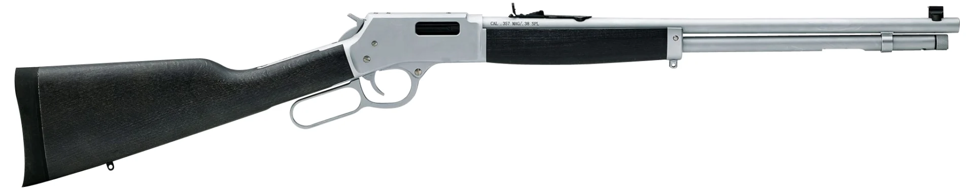 Henry H012GMAW Big Boy All Weather Side Gate Full Size 357 Mag 10+1 20" Hard Chrome Plated Steel Barrel, Satin Hard Chrome Steel Receiver, Stained Hardwood Wood Stock Right Hand