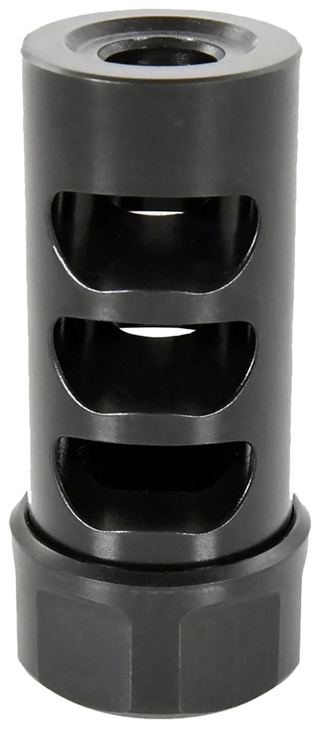 American Precision Arms G2M1230N Gen 2 Micro Bastard Self Timing Brake Black Nitride Stainless Steel with 1/2"-28 tpi Threads, 1.86" OAL, & .750" Diameter for 30 Cal AR-Platform & Hunting Rifles