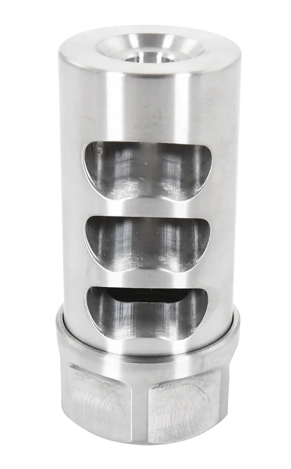 American Precision Arms G2L5830S Gen 2 Little Bastard Self Timing Brake Stainless Steel with 5/8"-24 tpi Threads, 2.22" OAL & 1" Diameter for 30 Cal Rifle