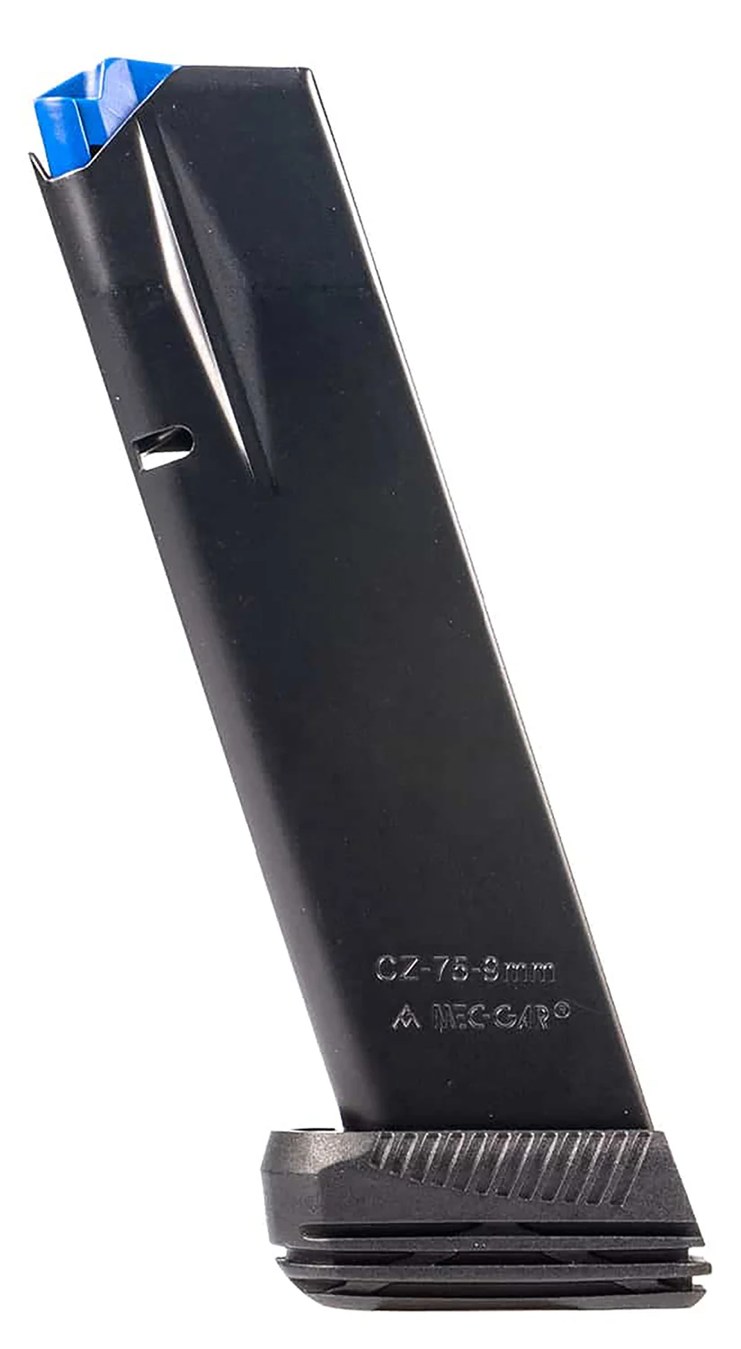 Mec-Gar MGCZ7519M CZ 19rd Extended 9mm Luger Fits CZ75B/CZ Shadow 2/CZ 75 SP-01/CZ Shadow/CZ 85B Blued w/Anti-Friction Coating Carbon Steel