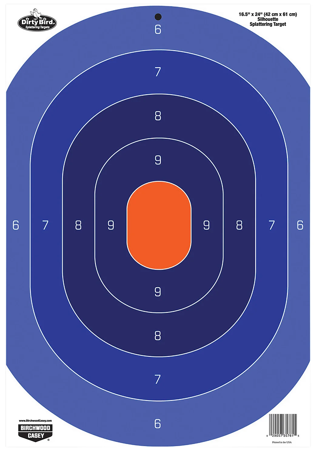Birchwood Casey 35763 Dirty Bird Silhouette Tagboard Target 16.50" x 24" 3 Per Pkg