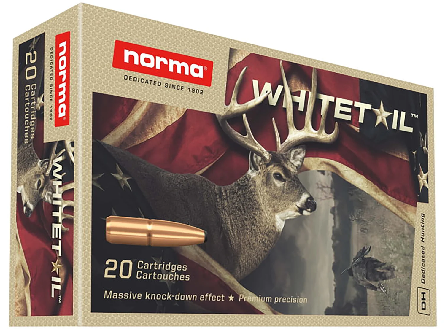 Norma Ammunition 20177382 Dedicated Hunting Whitetail 308Win 150gr Pointed Soft Point 20 Per Box/10 Case